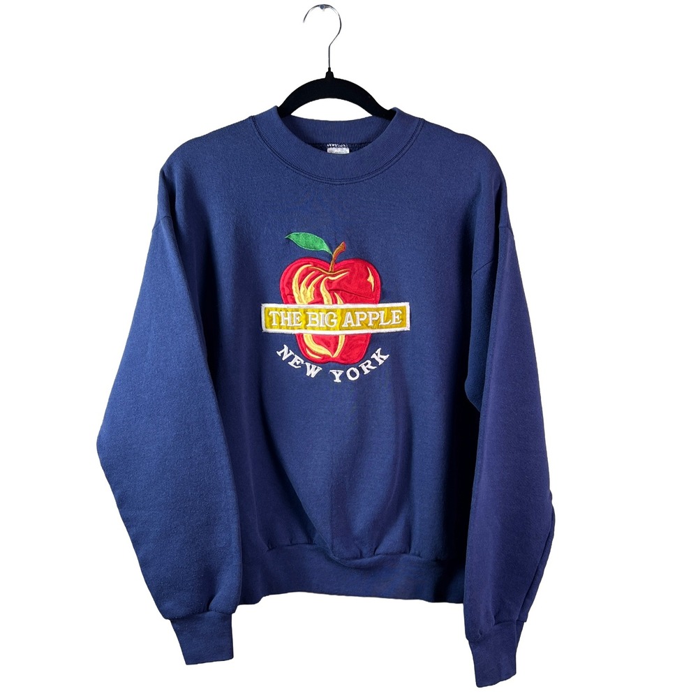 Vintage Fruit of the Loom The Big Apple Sweatshirt 90s Men's L Streetwear